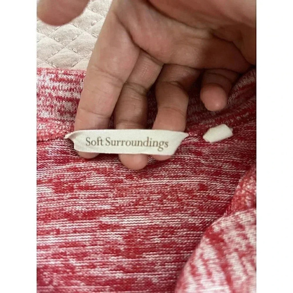 Soft Surroundings Touchable Tunic Pullover Button Sweater Red Size XS - Picture 8 of 10